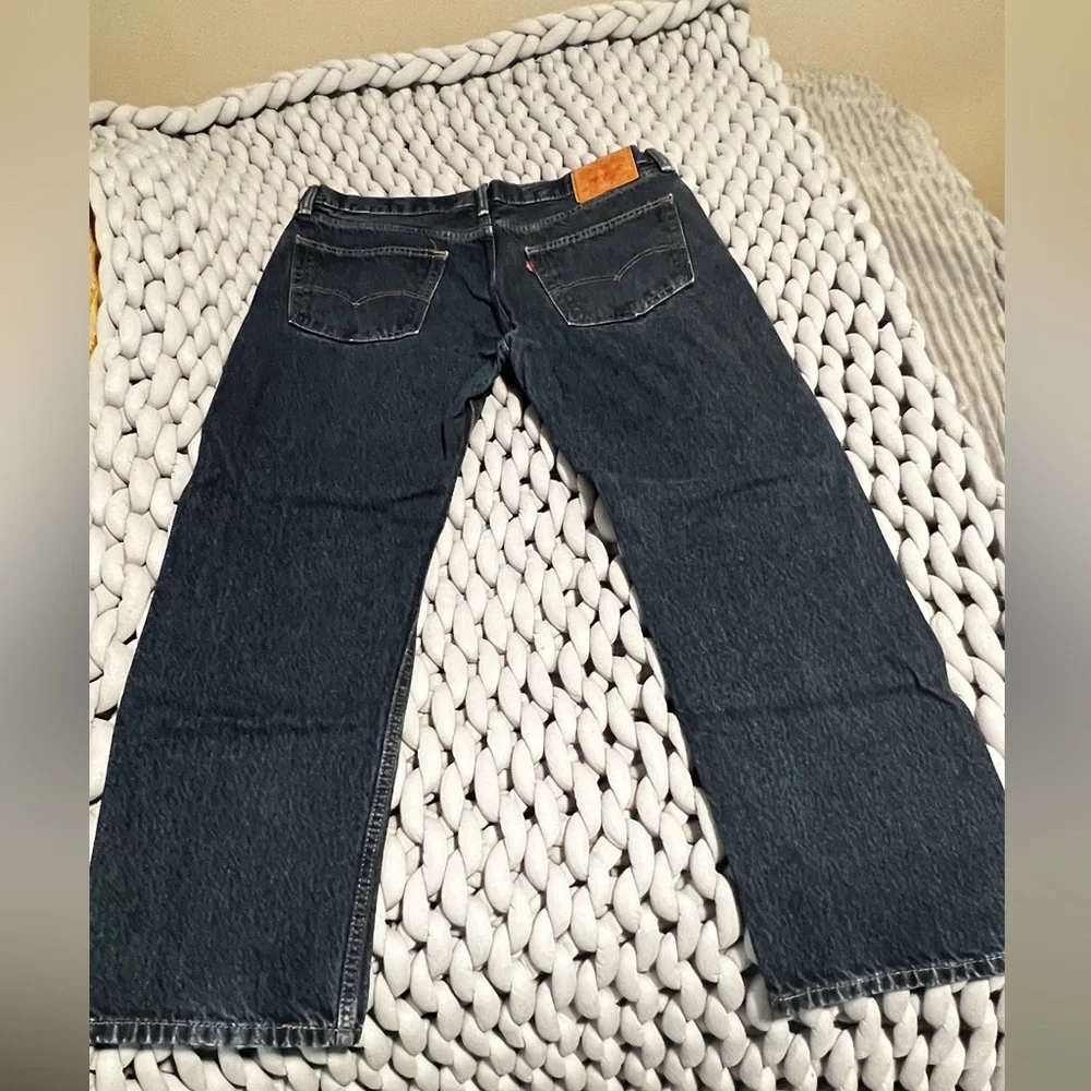 Levi's Classic Blue Jeans with Gold Stitching